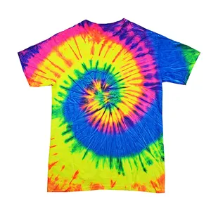 Atacado Barato OEM / ODM Design 2023 Novo 100 por cento Algodão Unisex Sub Colorido Tie Dye T camisas dos homens