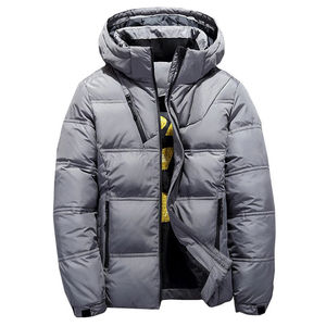 Blouson aviateur extérieur chaud en toile hiver hommes à capuche coupe-vent épais High Street - Product Image 5