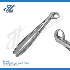 Pince d'extraction Figue 86A-Molaires inférieures Extraction de dents Pince chirurgicale Motif anglais Ensemble dentaire Instruments chirurgicaux - Product Image 2
