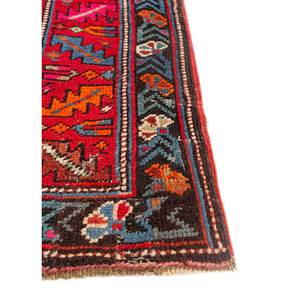 Tapis en laine noués à la main Aalam en rouge et orange à motif géométrique, tapis de prière - Paem-1224 - Product Image 4