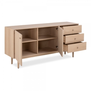 ตู้ข้างสมัยใหม่ของแอนตันทำจากไม้สักเนื้อแข็งมี<span class=keywords><strong>2</strong></span>ประตูและลิ้นชัก<span class=keywords><strong>3</strong></span>บานและพื้นผิวธรรมชาติสำหรับห้องนั่งเล่นและห้องนอน - Product Image 4