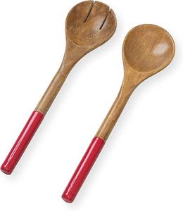 Juego de utensilios de madera de Mango de estilo americano para servir ensaladas, cuchara y tenedor, 2 piezas - Product Image 6