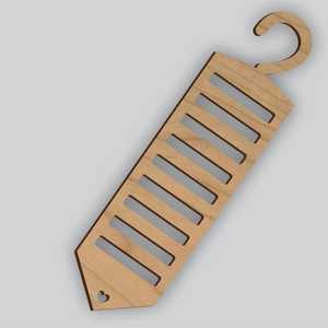 Elegant Iron & <b>Marble</b> Laser-Cut Leaf Design Tie and Belt Rack-Perfect Father's Day Gift for Dad Party Decoration - Product Image 6