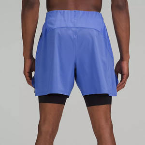 Pantalones Cortos Deportivos Casuales de Punto con Logotipo Personalizado, Elásticos en 4 Direcciones, Transpirables, 100% Poliéster, Servicio OEM, para Tenis y Running al Aire Libre para Hombre - Product Image 3