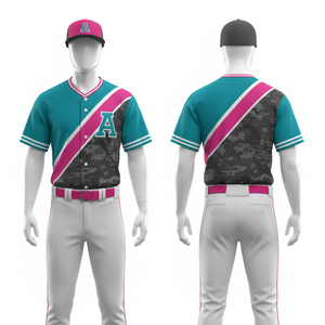 Uniforme de baseball léger en tissu mesh polyester sublimé, vêtements de sport unisexes pour équipe - Product Image 2