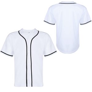 Maillot de baseball à manches courtes pour hommes, chemise à boutons unie à la mode hip-hop, maillot vierge de tailles différentes, t-shirt S-XXXL pour hommes - Product Image 4
