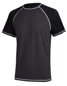 เสื้อกีฬาแขนสั้นสำหรับผู้ชายเสื้อกีฬาป้องกันผื่นพิมพ์ซับลิเมชันตามสั่ง - Product Image 4