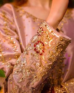 Dernier Designer Frendy Soie Séquence & Brodé Avec Rivet Moti Travail Top Avec Faux Georgette Palazzo & Dentelle Bordure Dupatta - Product Image 4