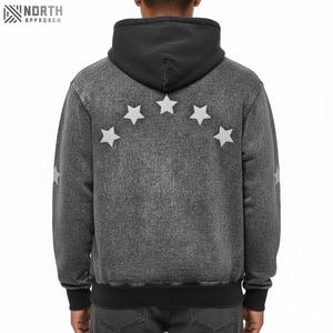 Sweat-shirts à capuche pour hommes de haute qualité, logo personnalisé, vêtements de rue thermiques, respirants, séchage rapide, design avec poche, polaire durable - Product Image 2