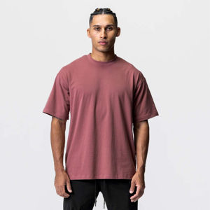 T-shirt d'été à manches courtes et col rond de haute qualité pour hommes, décontracté, 100% coton, haut tendance, couleur unie, respirant, jersey de soie - Product Image 6