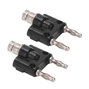 BNC Male/Female to Dual 4mm Banana Plug Male Audio Connector for Speaker Power Amplifier
