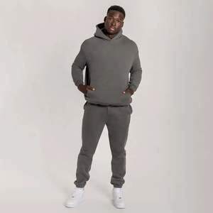 Chándal de algodón 100% para hombre, venta al por mayor, producto de buena calidad, ropa de gimnasio, chándal transpirable de talla grande para hombre - Product Image 3