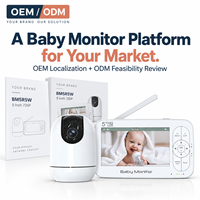 Moniteur Bébé 5 Pouces Double Mode avec Écran Local et Application Tuya, Projet OEM ODM avec Emballage Personnalisé pour la Localisation Régionale