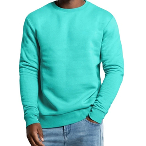 Stock blanc uni unisexe hommes sweat-shirt surdimensionné pour hommes sweat-shirt à col rond épais en différentes couleurs - Product Image 6