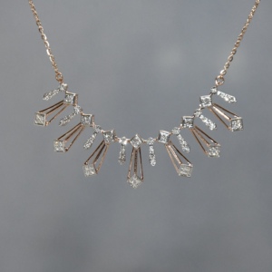 Collier minimaliste en or massif 14 carats VDS, certifié IGI, diamant naturel véritable taille brillant, 6,3 g, cadeau de mariage, bijoux de fiançailles - Product Image 3