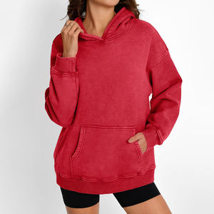 Sudadera con Capucha de Algodón Grueso para Mujer, Diseño Moderno, Lavado Ácido, con Estampado Personalizado de Moda - Product Image 4