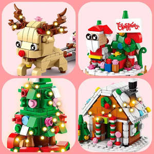 Ensemble de jouets de construction en plastique 7-en-1 pour enfants de 5 à 7 ans, jouet de fête de Noël, blocs de construction en bois, jouet électronique en plastique EVA - Product Image 3