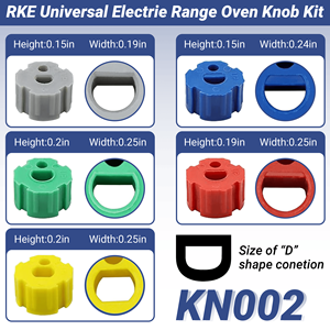 Ensemble de boutons de commande pour four avec cadran et boutons en plastique colorés KN002 RKE, pièces du panneau de commande du four - Product Image 2