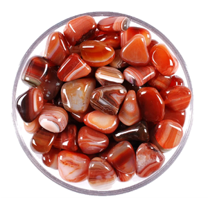 Wholesale Bulk Red Onyx Crystal Tumbled <b>Stones</b> Healing Reiki Chakra Gemstone Carved Engraving Technique - Product Image 2