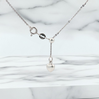 Collier pendentif boule en or massif 18 carats JM Jewelry, bijoux chrétiens pour femmes, « Mon cœur est toi », cadeau « Soufflement d'amour », argent/or rose