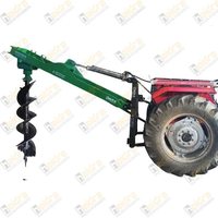 Tarière hydraulique double pour l'agriculture et la construction, tracteur à rouleaux pour l'aménagement paysager