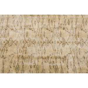 Tapis turc, petit tapis vintage 2x5 pieds, tapis en laine beige patchwork - Product Image 5
