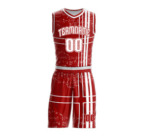 Uniformes de basket-ball à sublimation en conception personnalisée, ensembles de deux pièces pour adultes, entièrement à sublimation, pour équipe de basket-ball - Product Image 6