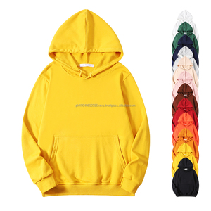 Sweats à capuche unisexes surdimensionnés en coton et polyester de haute qualité, sans cordon, logo personnalisé, taille plus, sweats à capuche pour hommes - Product Image 1