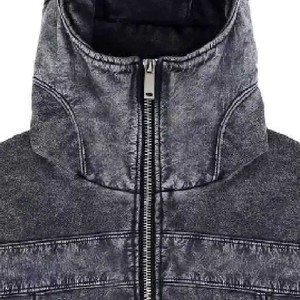Sweat-shirt à capuche en jean Hip Hop 100% coton unisexe avec cordon de serrage pour hommes - Product Image 6