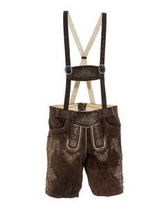 Oktoberfest Lederhosen for <b>Men</b> Traditional Authentic German Outfit Wild Brown Genuine <b>Leather</b> Authentic German Lederhosen <b>Men</b> - Product Image 1