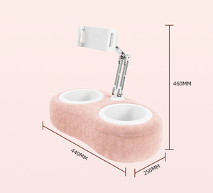 Soporte Ajustable para Tablet con Brazo de Aluminio, Soporte para iPad con Dos Tazones para Refrigerios, Rotación de <span class=keywords><strong>360</strong></span> Grados °   Clip giratorio para Kindle, teléfono de 4,7-13 pulgadas - Product Image 5