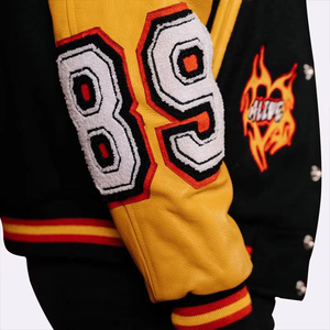 Vestes de Baseball de Haute Qualité 2026 en Gros pour Hommes, Corps en Laine, Manches en Cuir, Hiver, Vestes de Baseball pour Hommes - Product Image 4