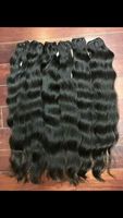 Extensions de cheveux vierges indiens Remy non traités, ondulés crépus, de donneur unique, lots noirs, double trame, fournisseur machine JAI, 16 pouces