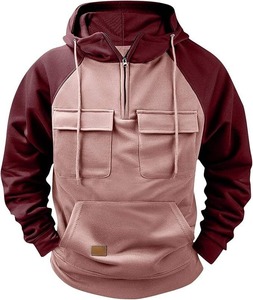 Custom <b>Men's</b> Hoodies Fleece Printing <b>for</b> <b>Men's</b> Zip <b>Pullover</b> Hoodie <b>Men</b> Sweatshirt with Pockets - Product Image 1
