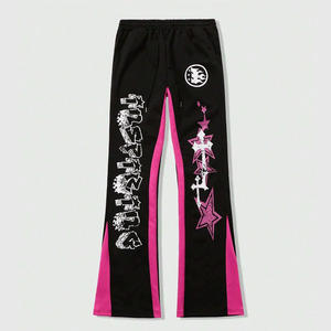 กางเกงวอร์มขาบานสำหรับผู้ชายกางเกงวิ่งแนวสตรีทแวร์แนววินเทจ - Product Image 1