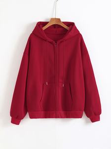 Sweat à capuche vierge à fermeture éclair pour femmes Pull à capuche imprimé avec personnalisation complète pour les femmes Zip-up - Product Image 3