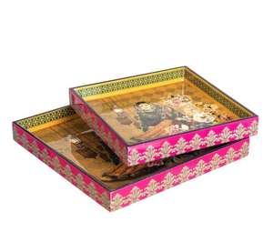 Tablero MDF promocional hecho a mano, bandeja de impresión adhesiva esmaltada, bandeja de servicio, bandeja decorativa, restaurante, cocina, hermoso diseño usado - Product Image 6