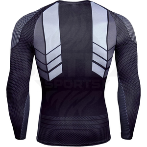 Nouveau design Rash Guard BJJ Grappling Unisexe Transfert thermique Respirant Séchage rapide Antibactérien Service OEM - Product Image 3