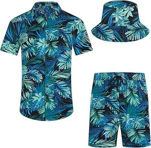 Men's New <b>Hawaiian</b> <b>Short</b> Sleeve Shirt Street Trend Print Beach Style Suit - Product Image 1