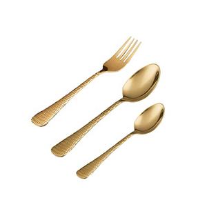 Juego de cubiertos de oro de lujo Juego de cubiertos de acero inoxidable Chapado en oro Mate Juego de cubiertos de estilo occidental decorativo de metal de lujo - Product Image 2