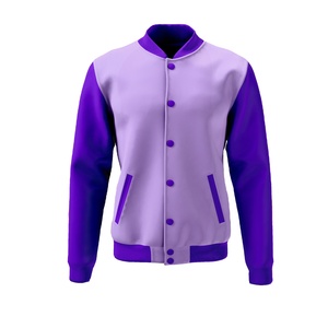 Veste bomber pour homme de haute qualité en gros, col montant sportif, personnalisable, vêtements d'hiver, veste de baseball avec patchs brodés - Product Image 1