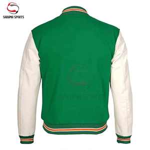 Chaqueta Varsity de Béisbol para Hombre, Estilo Urbano, con Mangas de Cuero, Personalizable, Precios al por Mayor, Temporada de Invierno - Product Image 3