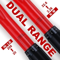 Kit de herramientas manuales para taller de automóviles de 11 piezas con llave dinamométrica de doble dirección 1/4 ''20-200 IN.LB/2,26-22,6 NM