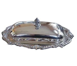 Beurrier fini brillant Ustensiles de cuisine Rangement de comptoir Plats et assiettes Beurrier moderne en acier inoxydable - Product Image 1