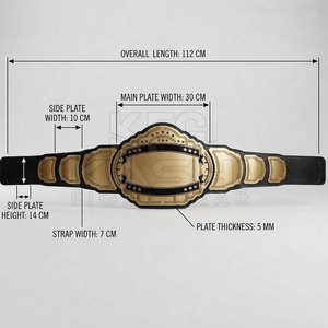 Ceinture de récompense de lutte professionnelle avec logo personnalisé, doublure en cuir PU, taille haute, fermeture à boucle réglable pour les compétitions sportives - Product Image 6