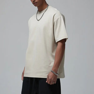 220Gsm vente en gros 100% coton haute qualité streetwear personnalisé vierge hommes T-Shirt surdimensionné épaule tombante T-Shirt pour hommes - Product Image 2
