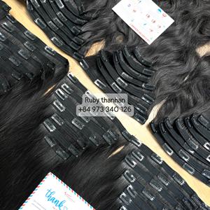 Nuevo estilo Clip de alta calidad en Thanh An Hair Extensiones de cabello humano Extensiones de cabello liso - Product Image 3