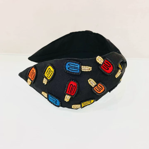 Bandeau élégant fait main avec des perles pour femmes et filles, accessoires de cheveux colorés et tendance, léger, confortable et élégant - Product Image 1