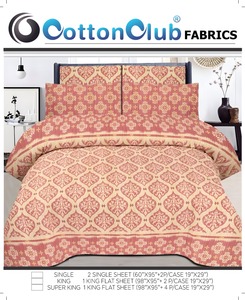 Pakistani Cotton <b>king</b> <b>Size</b> Bed Sheet Bedding Set in Wholesale Price High Quality Pakistani Printed Bed Sheet 100% Cotton - Product Image 3