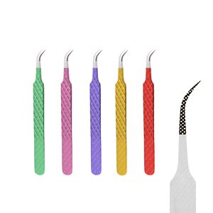 Pincettes d'extension de cils volume russe avec logo personnalisé Outils de faux cils en acier inoxydable avec accessoires - Product Image 1